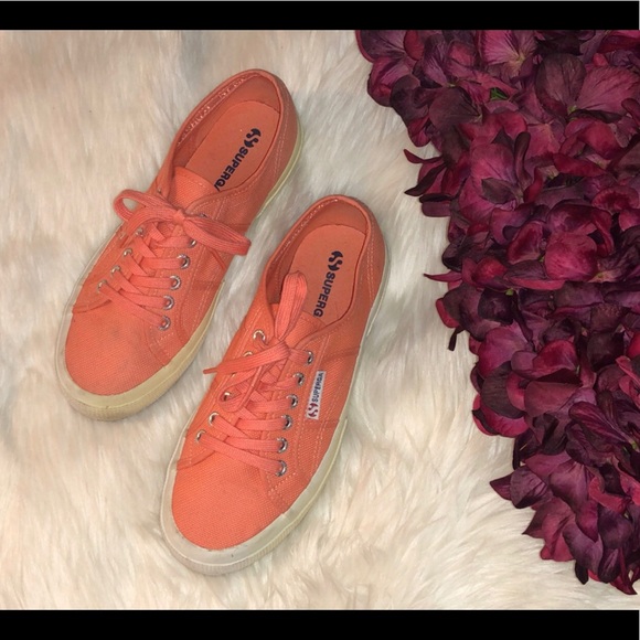 SUPERGA Coral Canvas Tie Sneakers - Picture 2 of 6